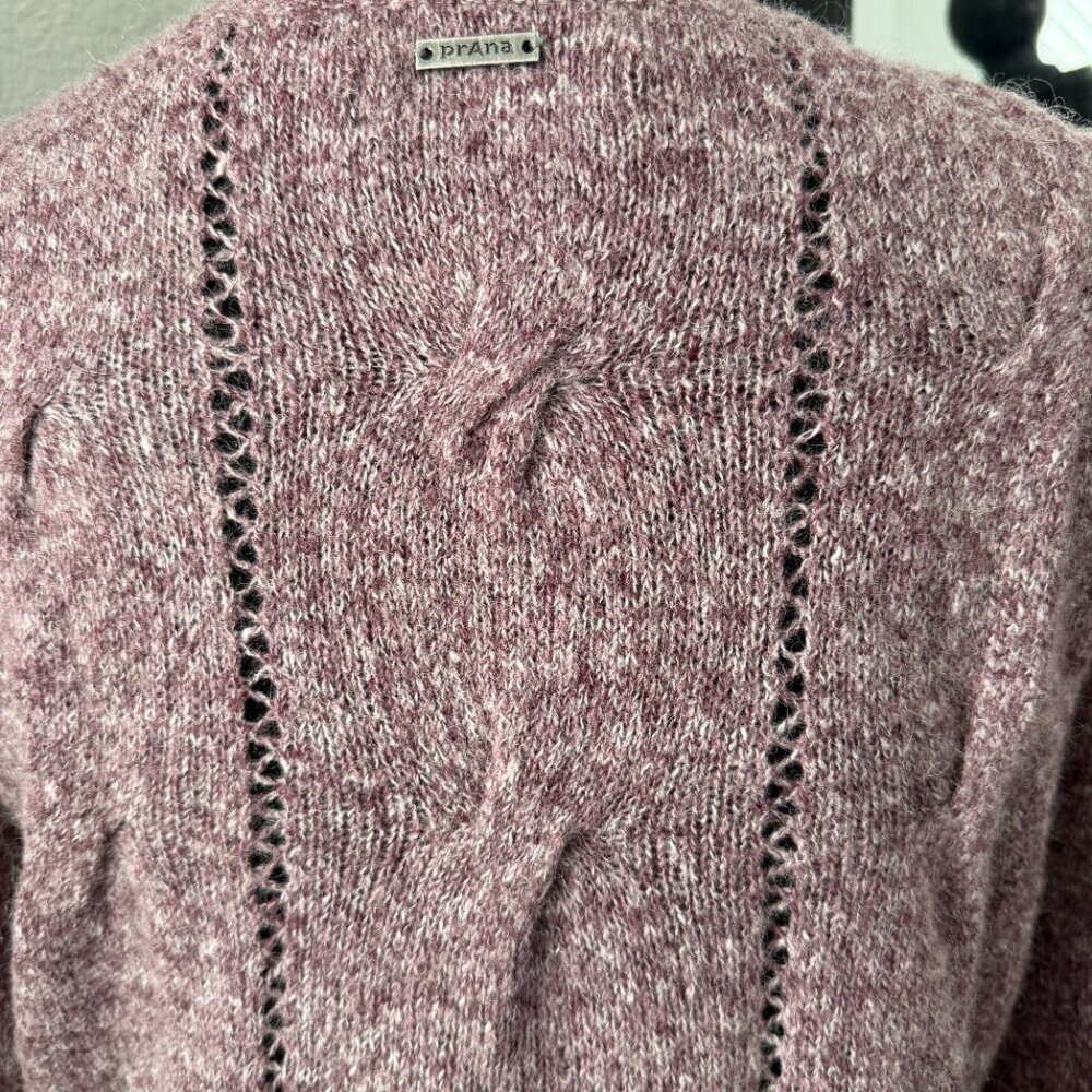 PRANA Mohair Wool Sweater Heather Marled Purple XL - Picture 13 of 15
